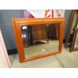 5073 Rectangular bevelled mirror in pine frame