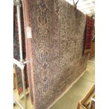 (10) 2.5x3.5m pink and beige Iranian carpet