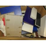 Box containing large quantity of cased cutlery sets and loose cutlery