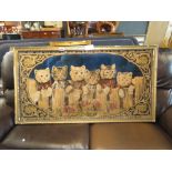 Wall tapestry with kittens