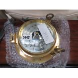 Modern brass barometer