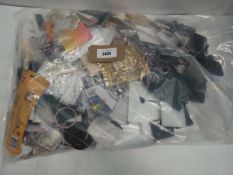 Bag containing quantity of costume and dress jewellery