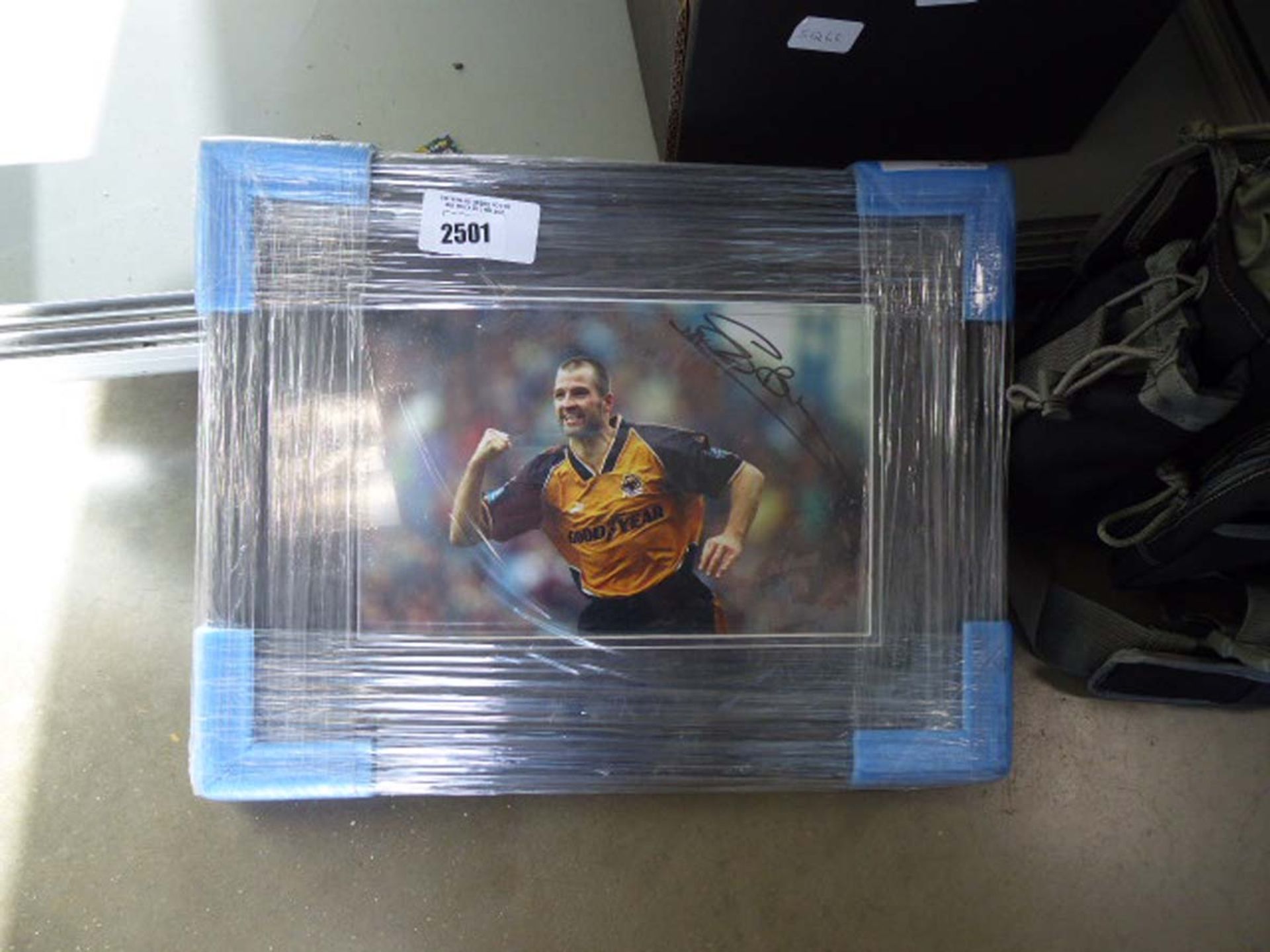 Signed and framed photograph of Steve Bull