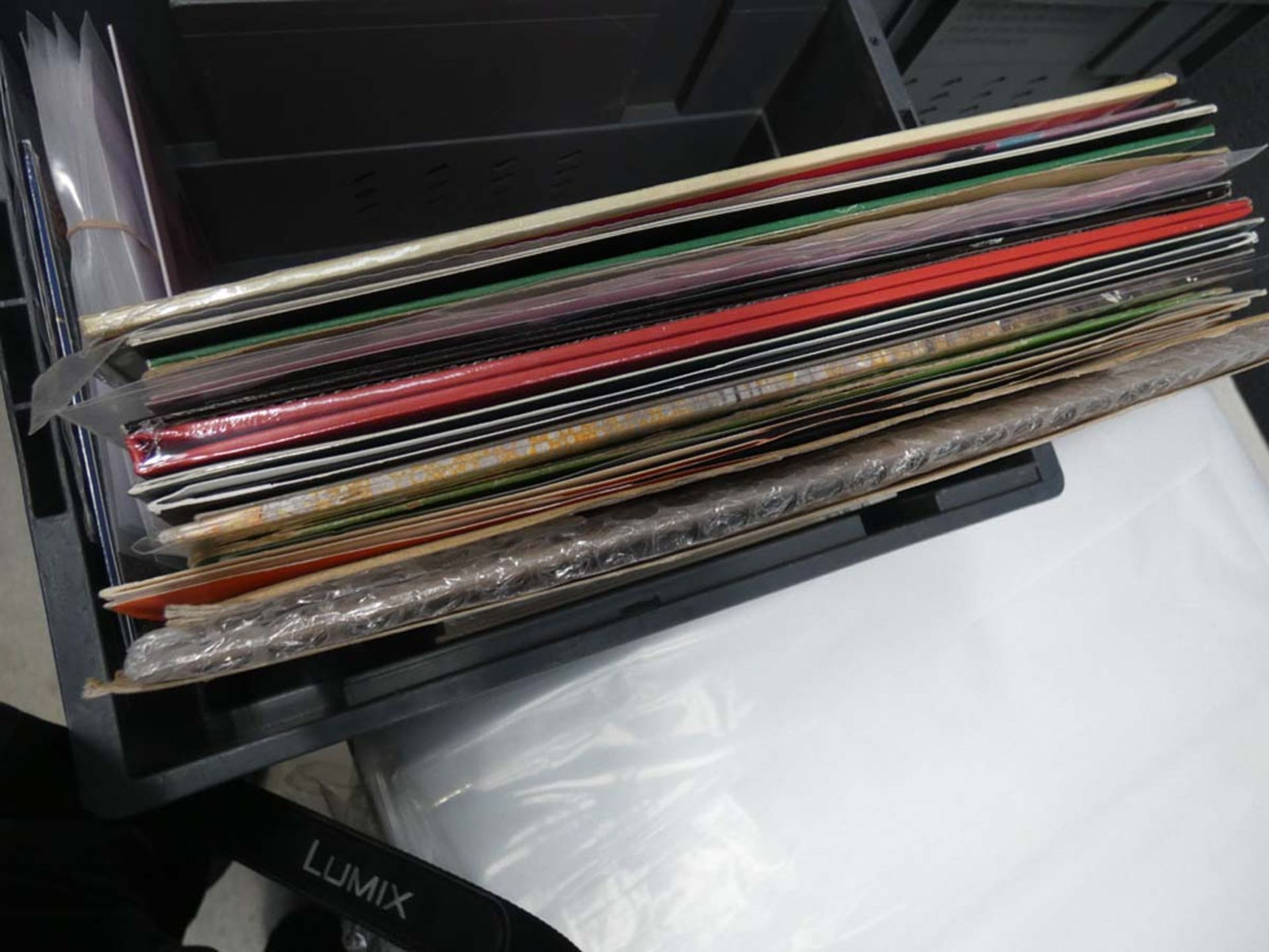 Box containing LP and 45 records to include Adele, Kings of Leon, Death Row and others - Image 2 of 2