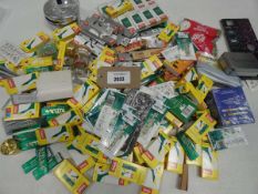 Bag of smoking accessories; papers, filters, card tips, herb grinders, etc