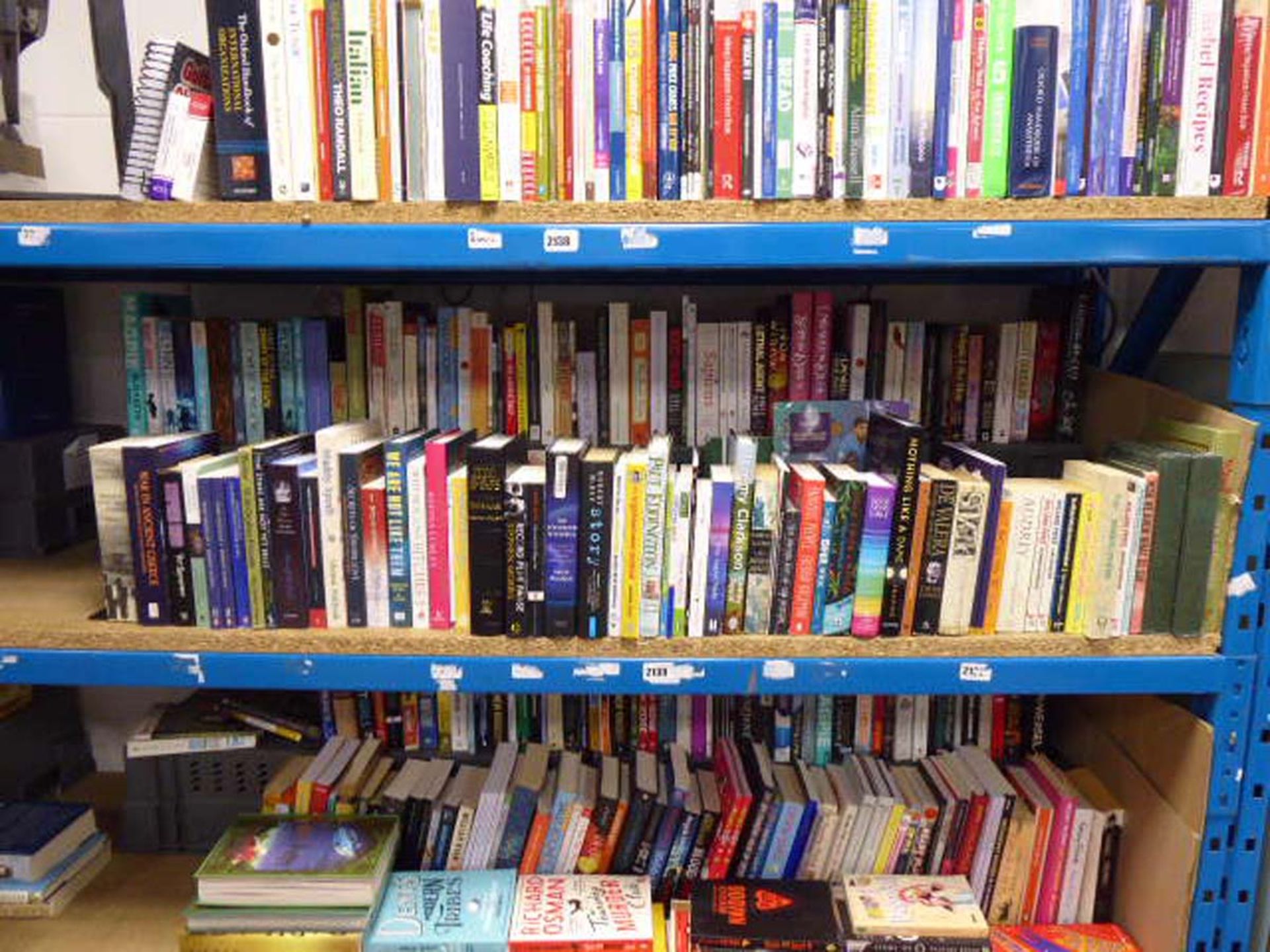 Shelf of fiction books