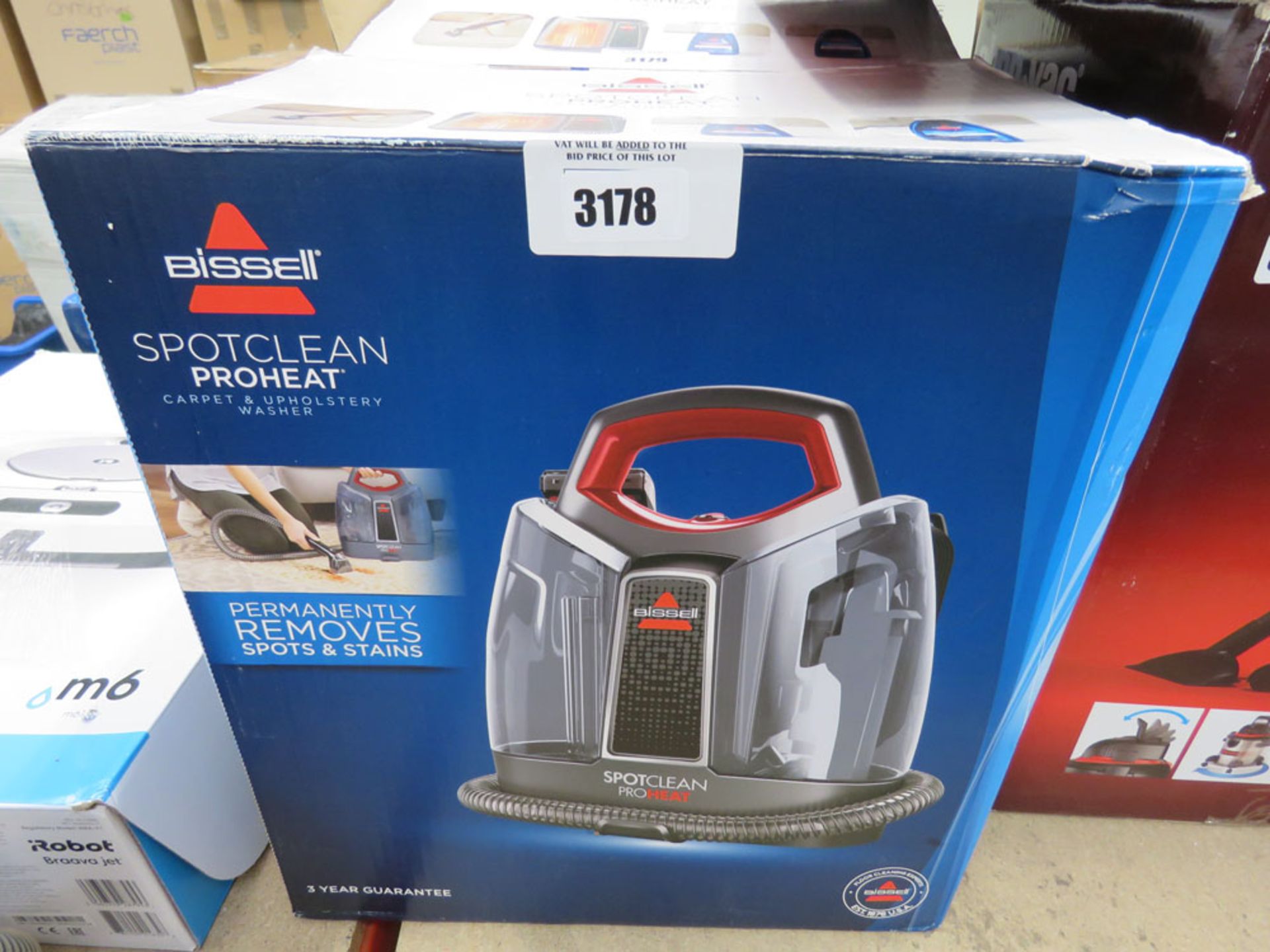 (112) Bissell Spot Clean pro heat carpet/upholstery washer with box