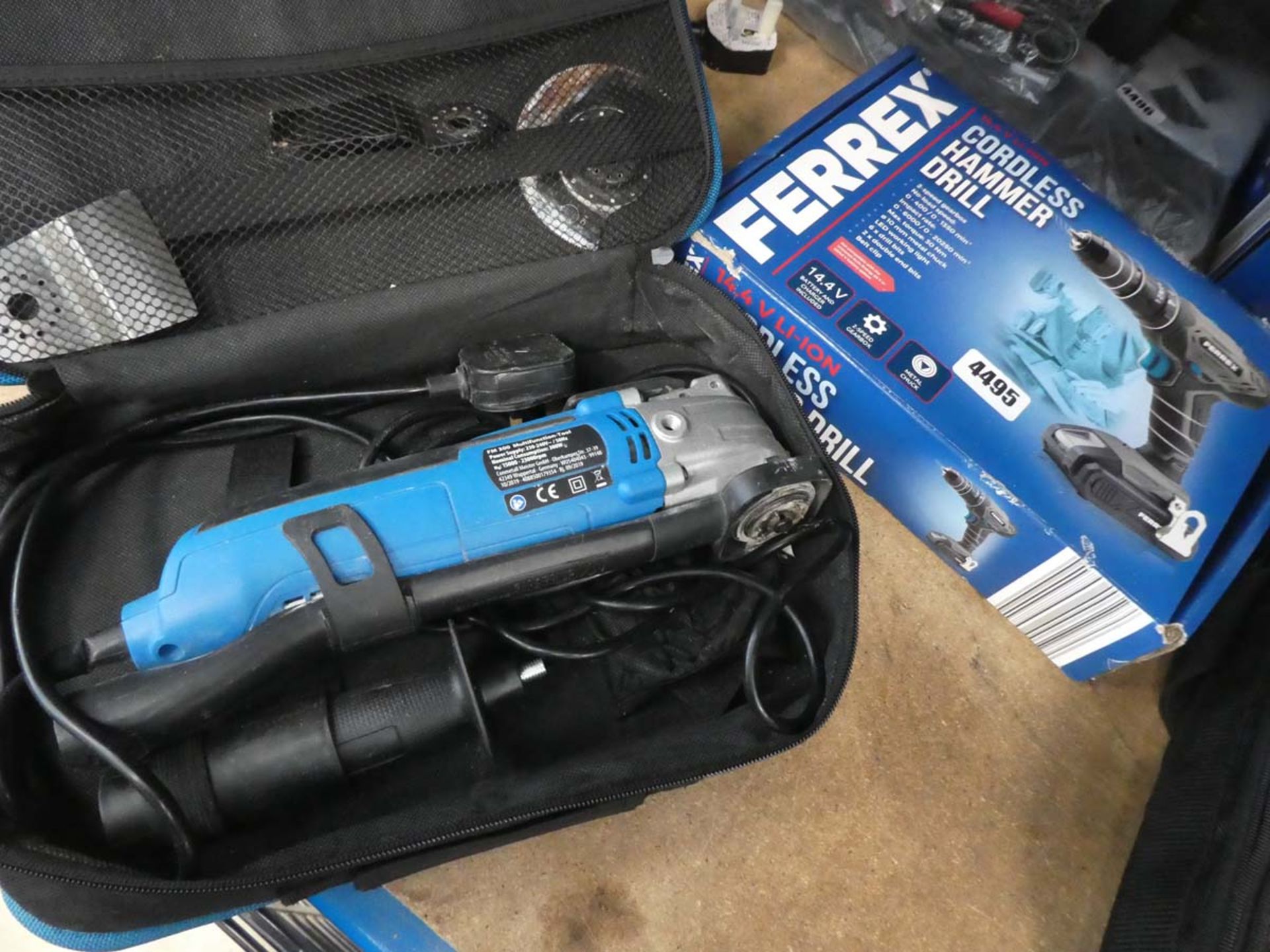 Ferrex multi tool and a cordless hammer drill