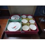 Boxed Alfred Meakin yacht decorated set of six cups, saucers and side plates