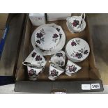 Box containing Royal Albert floral patterned crockery