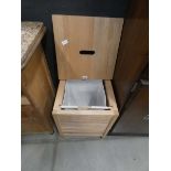 Beech laundry bin