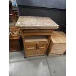 Beech marble topped kitchen island