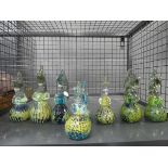 8 seahorse glass paper weights
