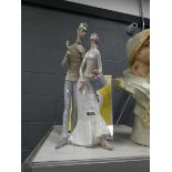 Lladro figure; the courting couple