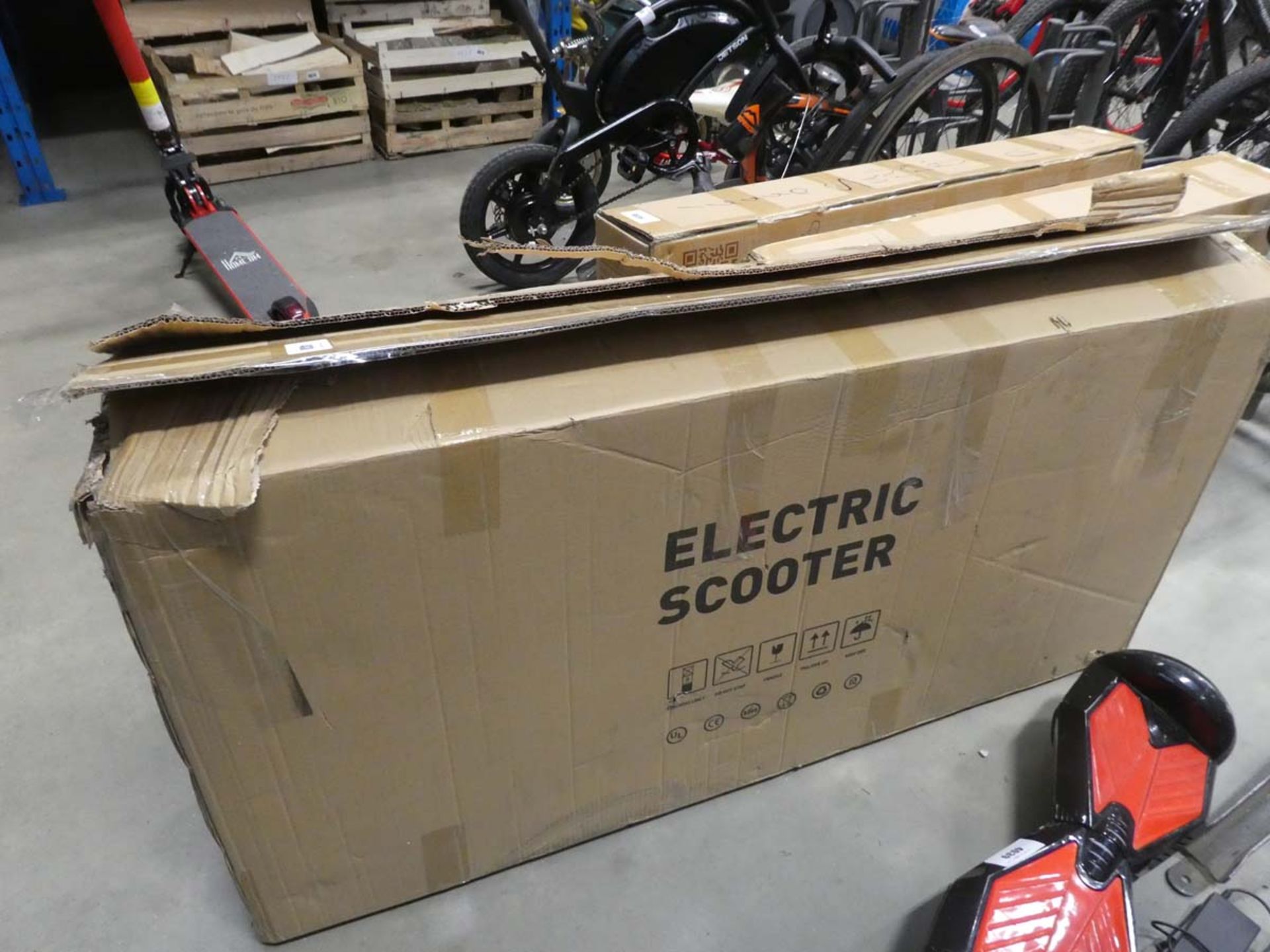 Boxed electric scooter