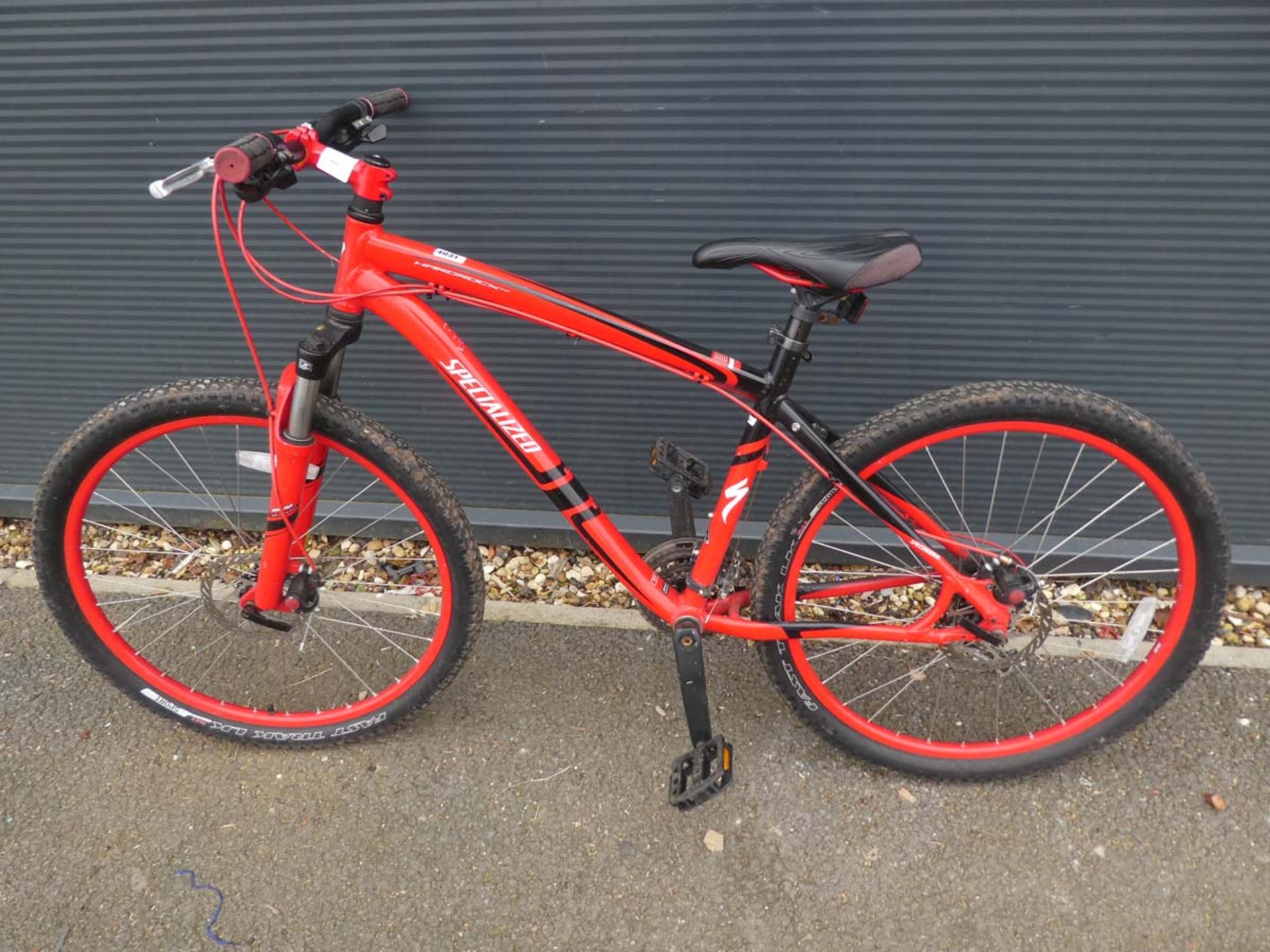 Red specialised mountain bike