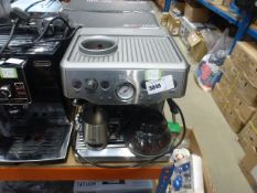 (11) Unboxed Sage Barista Express coffee machine with milk jug, coffee grinder etc.
