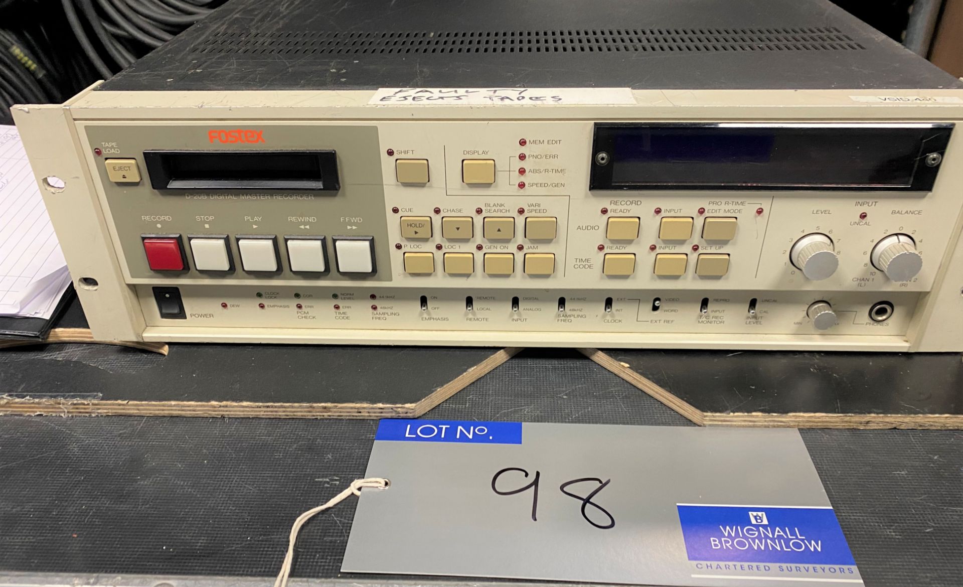 A Fostex D-20B Digital Master Recorder (spares only).