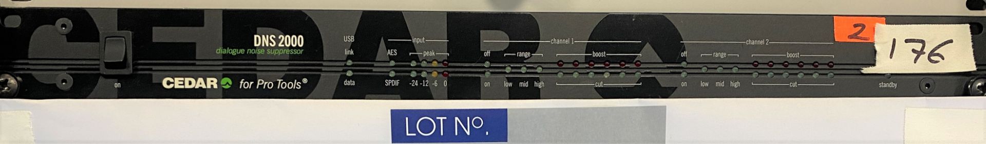 A Cedar DNS2000 Pro Tools Dialogue Noise Suppressor (previously in use).