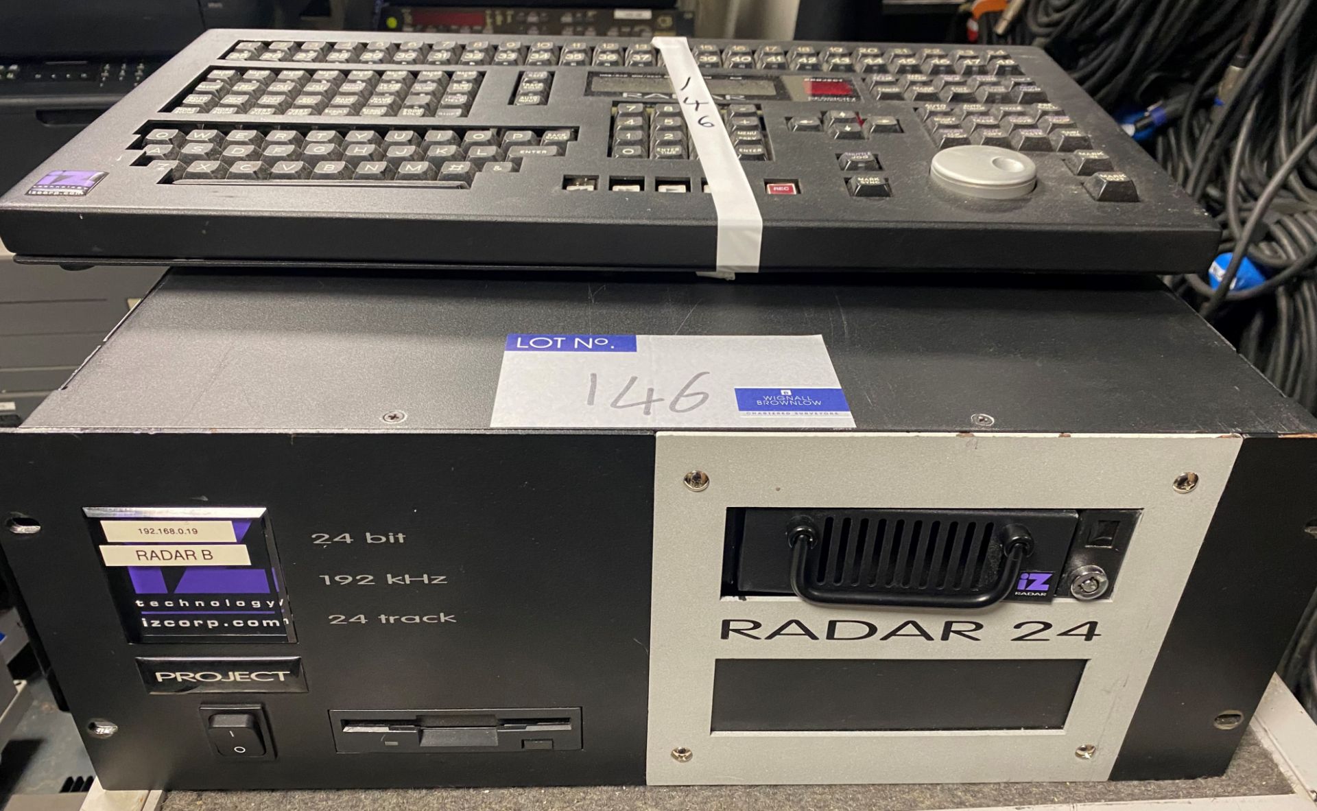 An IZ Technology RADAR 24 Session Controller Digital Recorder (powers up, keyboard has issues).