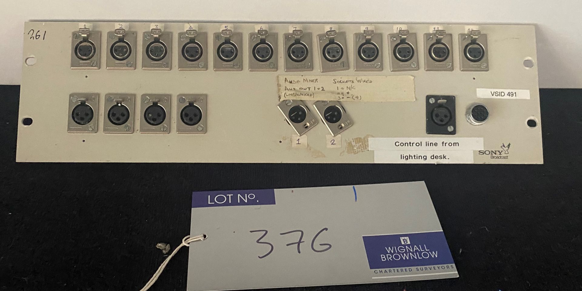 A Sony Broadcast XLR Patch Bay (previously in use).