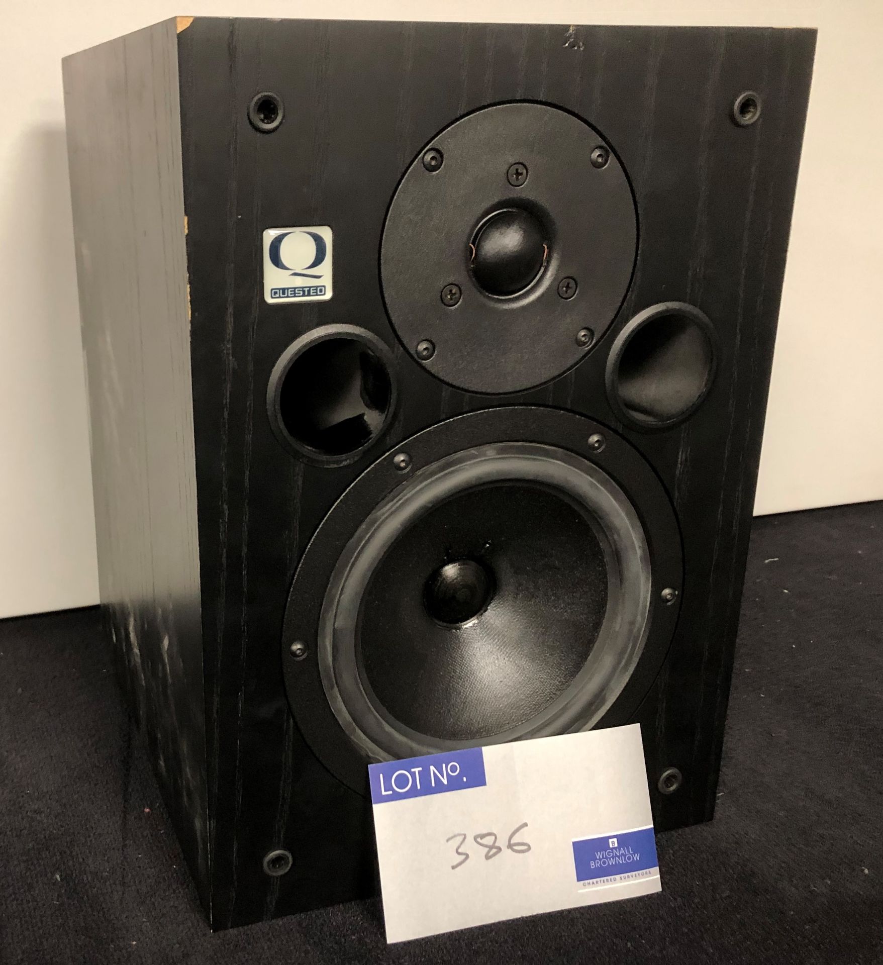 A Quested S7 Studio Monitor Speaker, 350mm x 250mm x 300mm, 7in speaker, 4in tweeter (previously