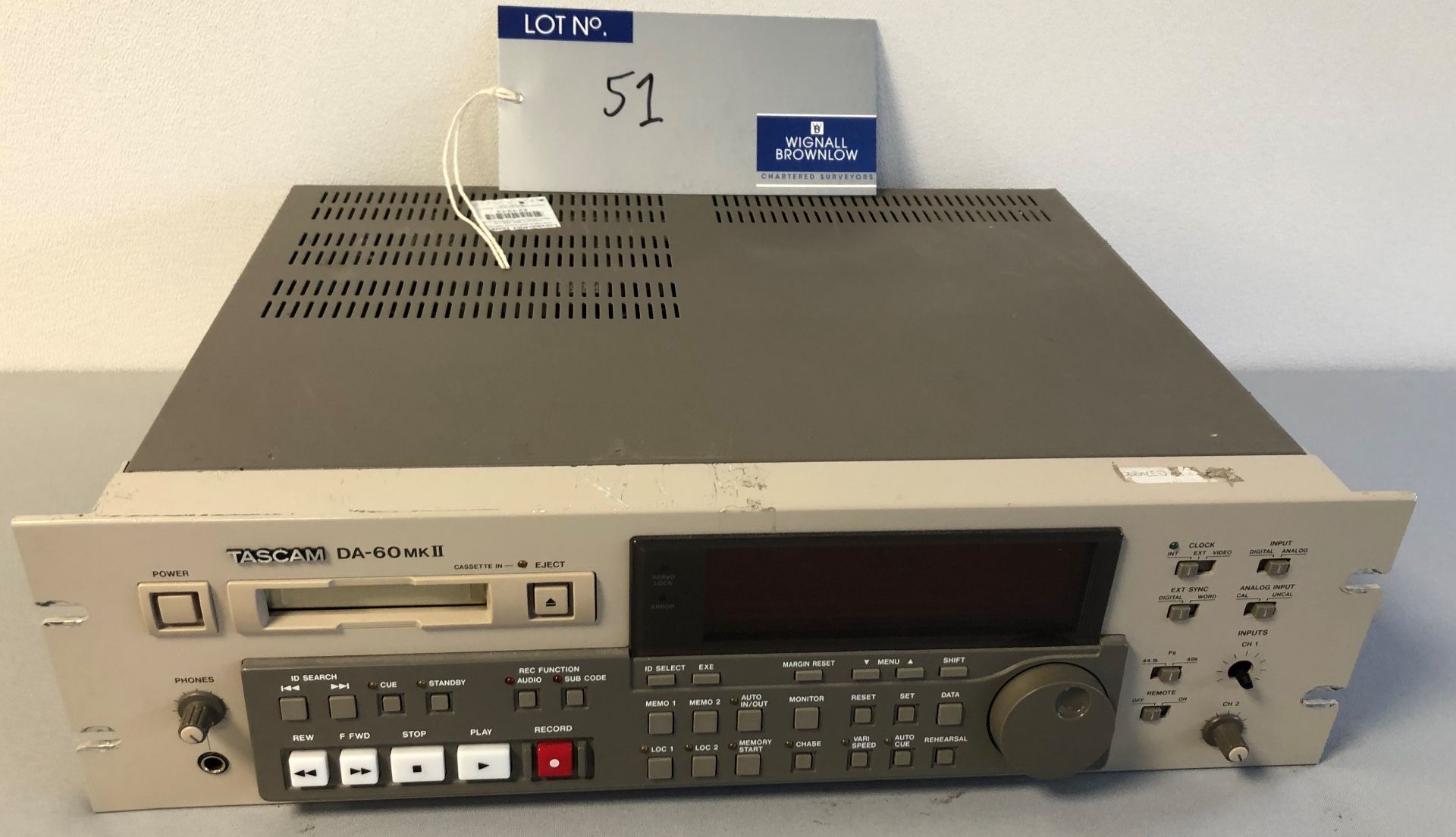 A Fostex DA-60 MkII DAT Recorder (plays tape).