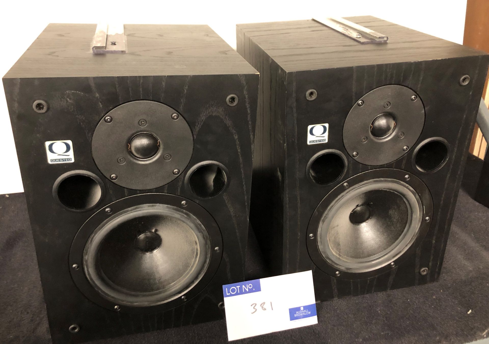 A Pair of Quested S7 Studio Monitor Speakers, each 350mm x 250mm x 300mm, 7in speaker, 4in