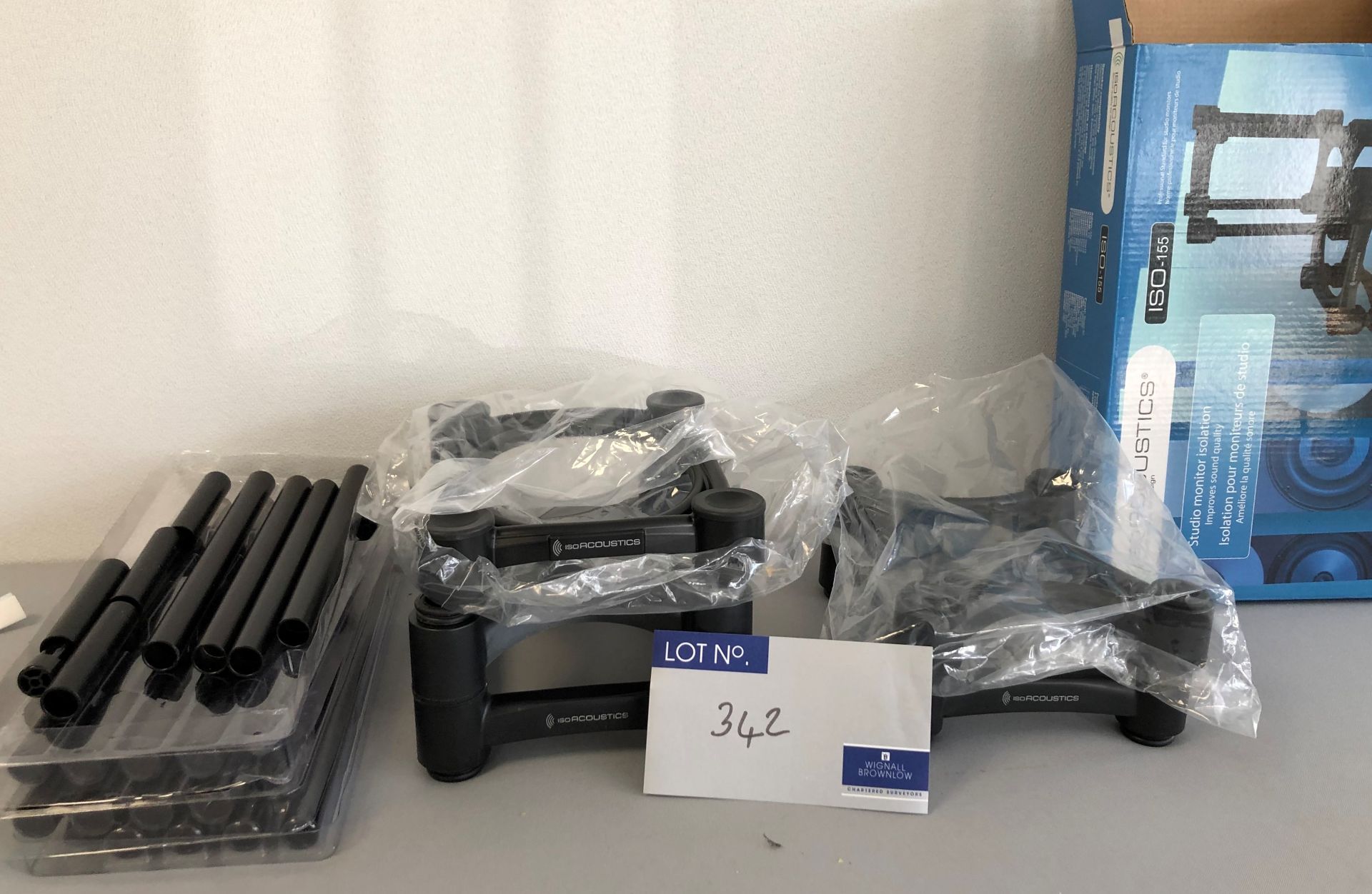 A Quantity of ISO Acoustics ISO L8R 155 Speaker Stand Components.