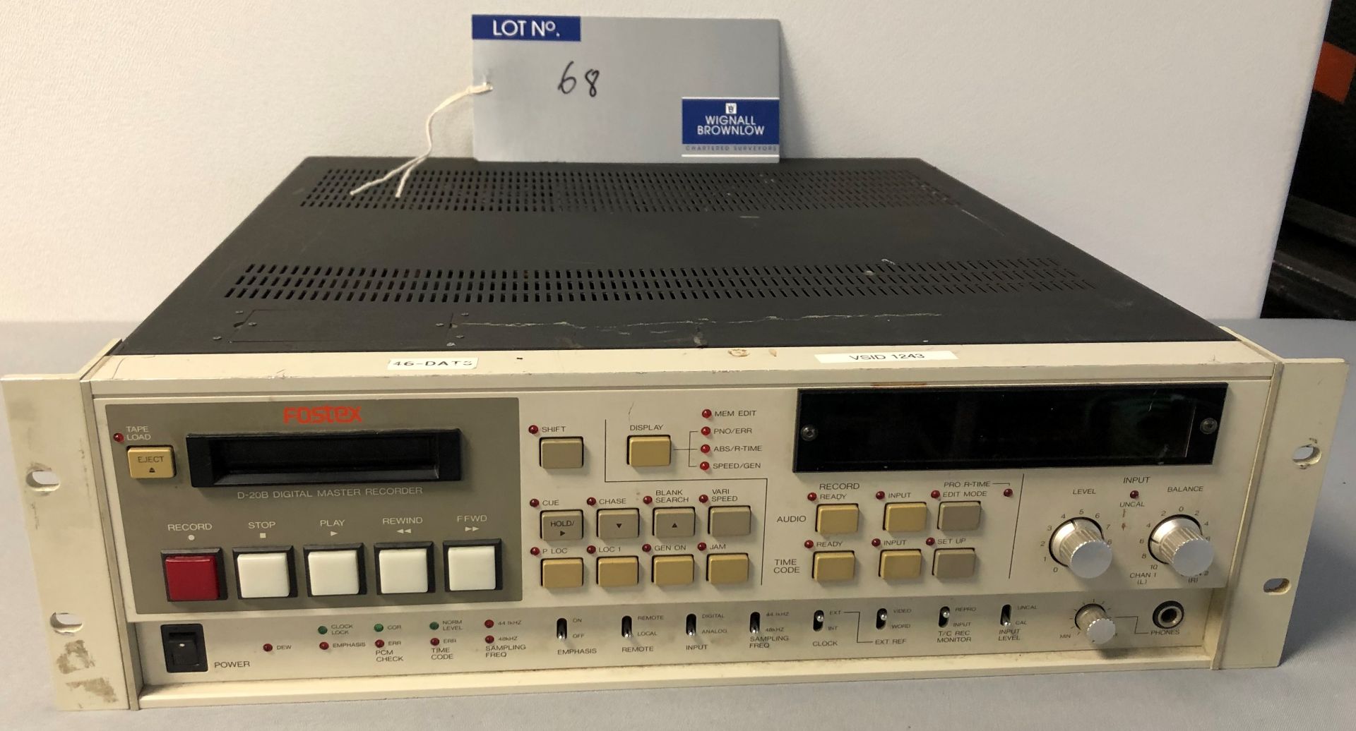 A Fostex D-20B Digital Master Recorder (not tested).