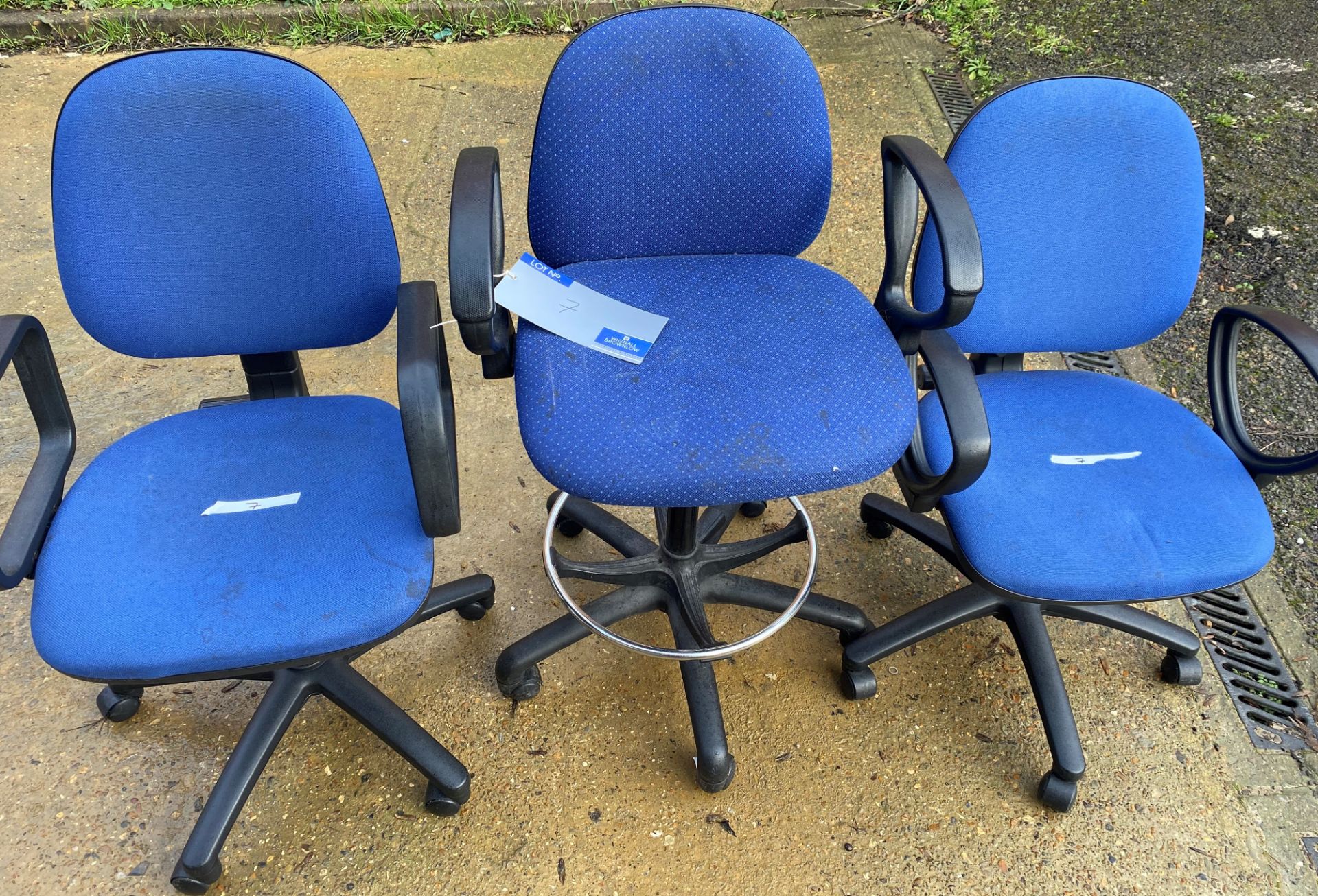 3 Various Swivel Chairs (blue).