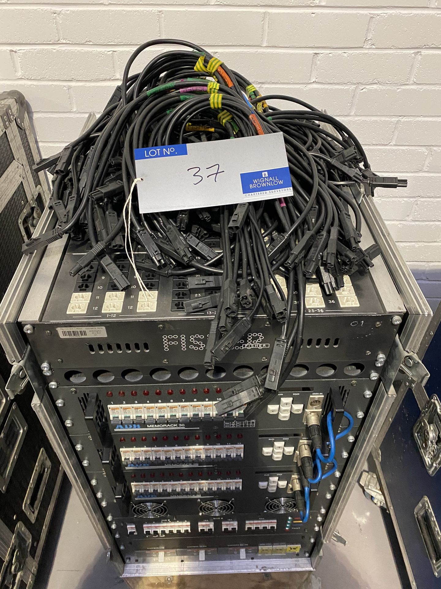 An ADB Digital 36 way 3kW Dimmer Rack with powerlock I/P and link cables (in working order). - Image 4 of 4