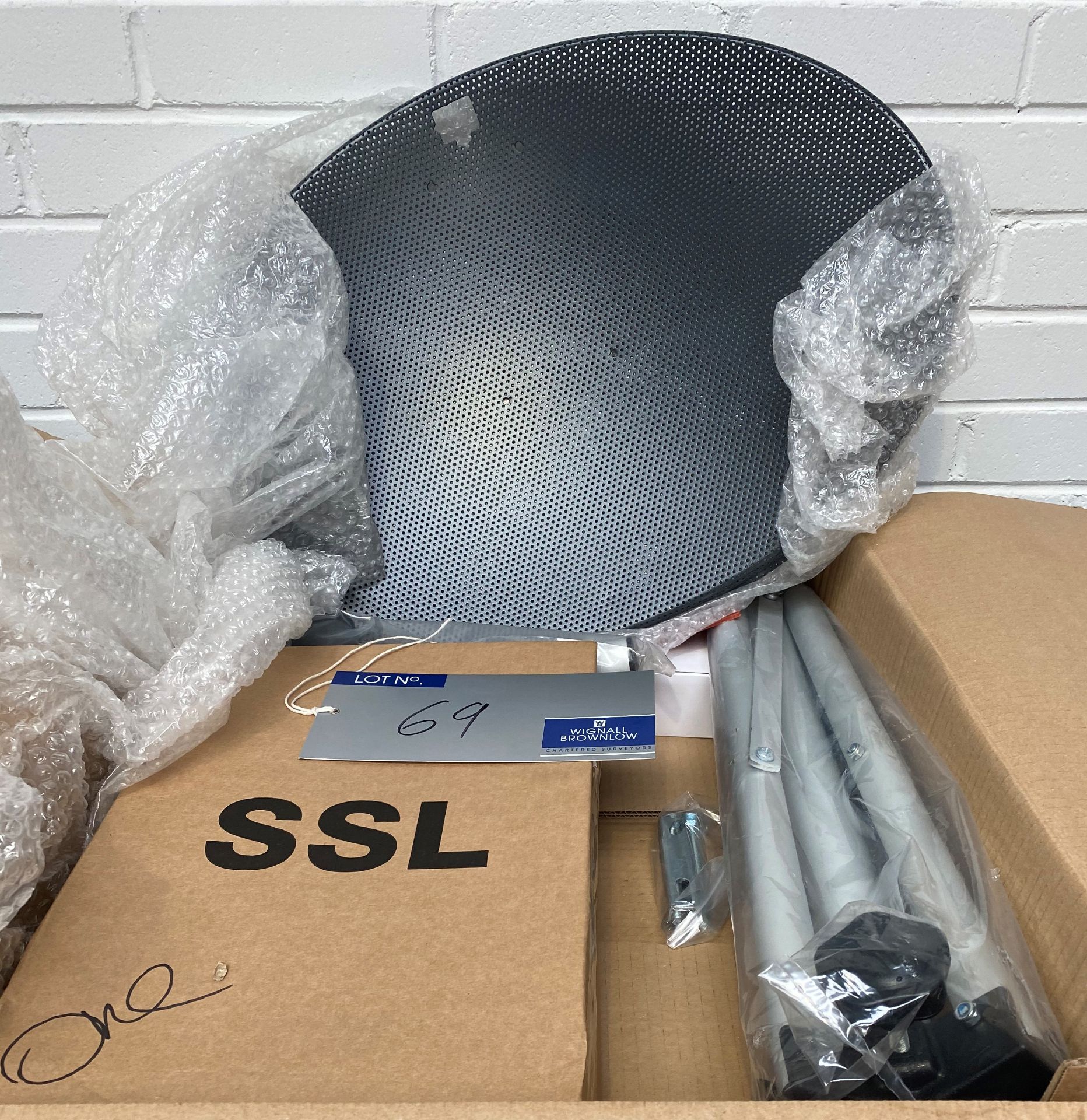 An SSL Satellitte Dish for Sky (unused-box opened for photo).