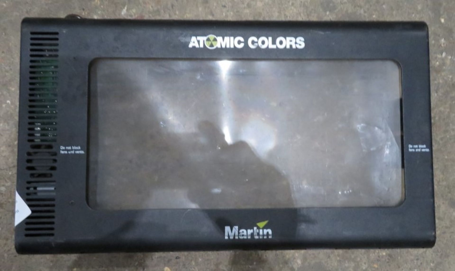 A Martin Atomic Colors Scroller with mounting brackets and used scroll-located at GLS Lighting,