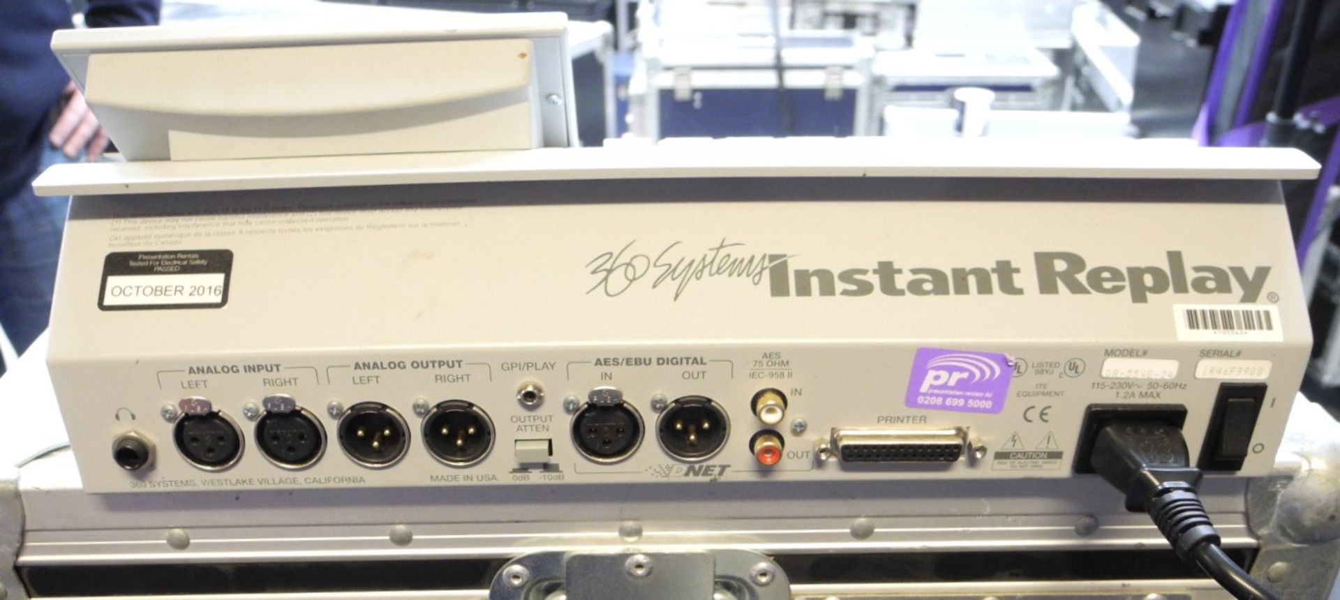 A 360 Systems Instant Replay Audio Clip/Sting Playback Server Device in flight case, full working - Image 2 of 3