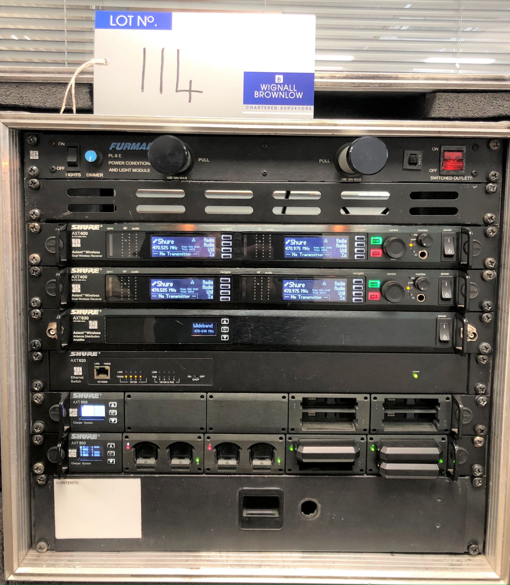 A Shure Axient Wireless 4 channel Radio Microphone System: automatic back up frequencies with all - Image 2 of 10