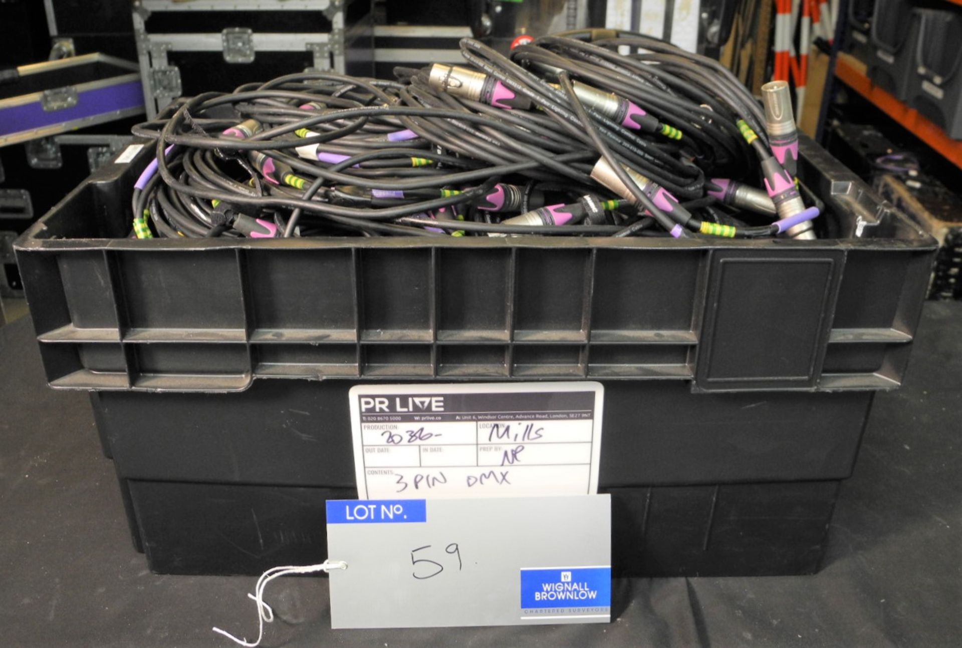 3-Pin DMX: 4 x 20m, 10 x 10m, 11 x 5m, 20 x 3m, very good condition-located at PR Live, Unit 6,