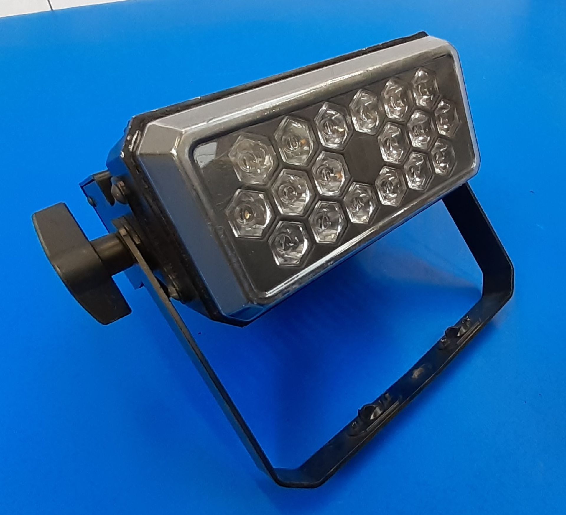 A Lot of iPix Satellite RGB LED Fixtures with bespoke split level flightcase and lenses to include