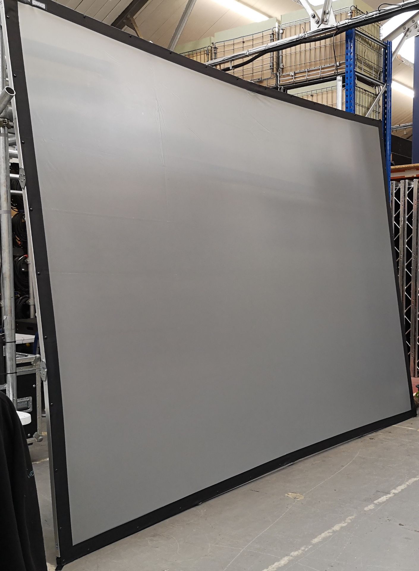 A DA-LITE 12ft x 9ft Rear Projection Fastfold Screen with frame, legs, bolts, screen surface, bag - Image 4 of 10