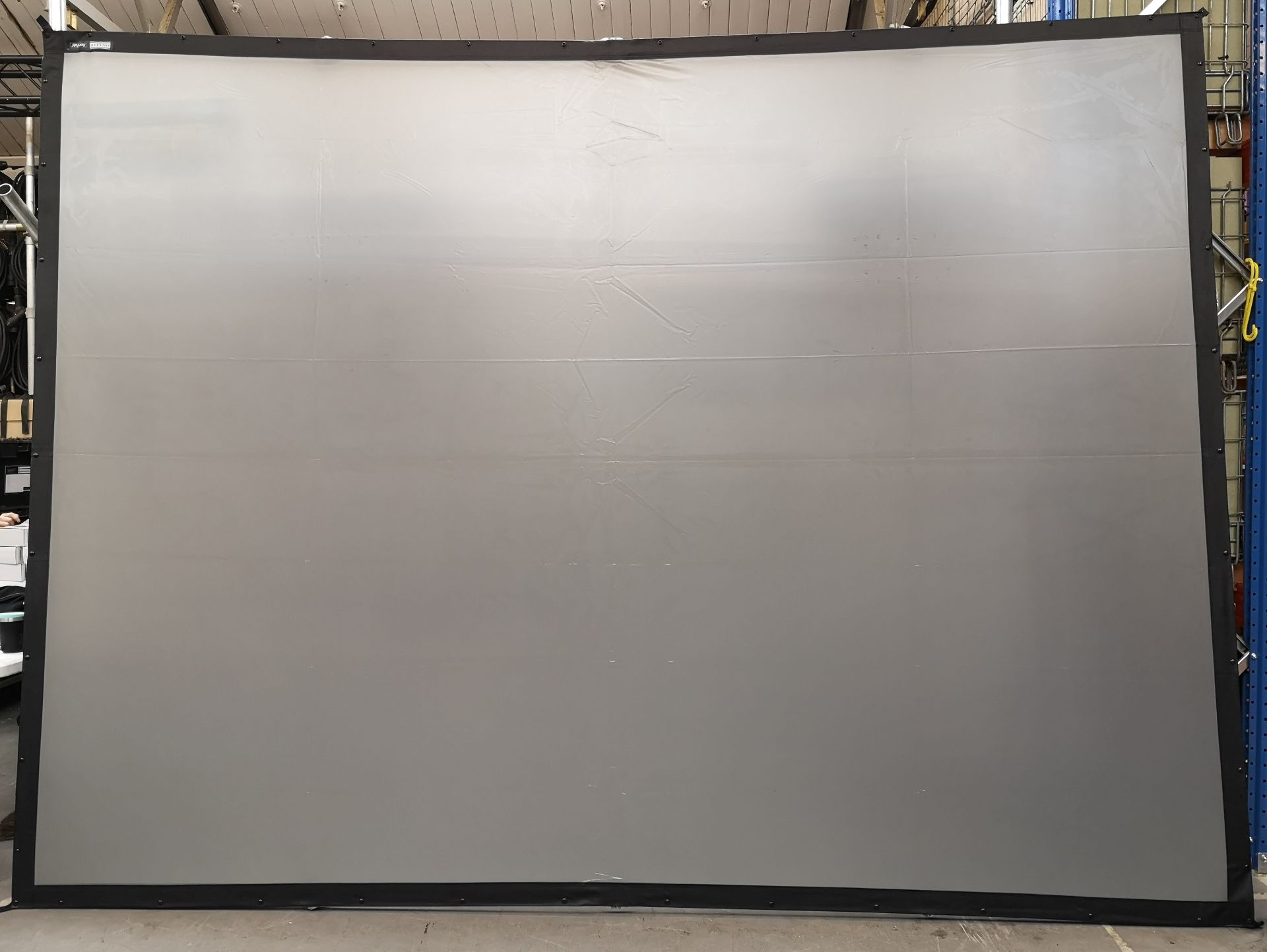 A DA-LITE 12ft x 9ft Rear Projection Fastfold Screen with frame, legs, bolts, screen surface, bag - Image 5 of 10