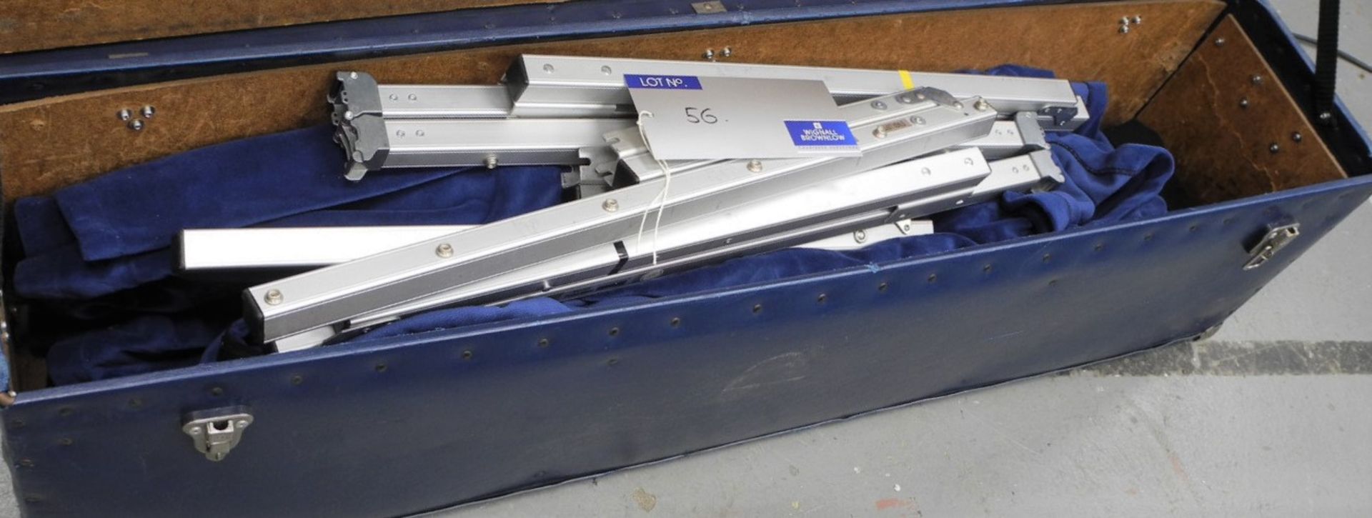 A DA-LITE 8ft x 6ft Drape Kit, blue, used condition-located at PR Live, Unit 6, Windsor Centre,