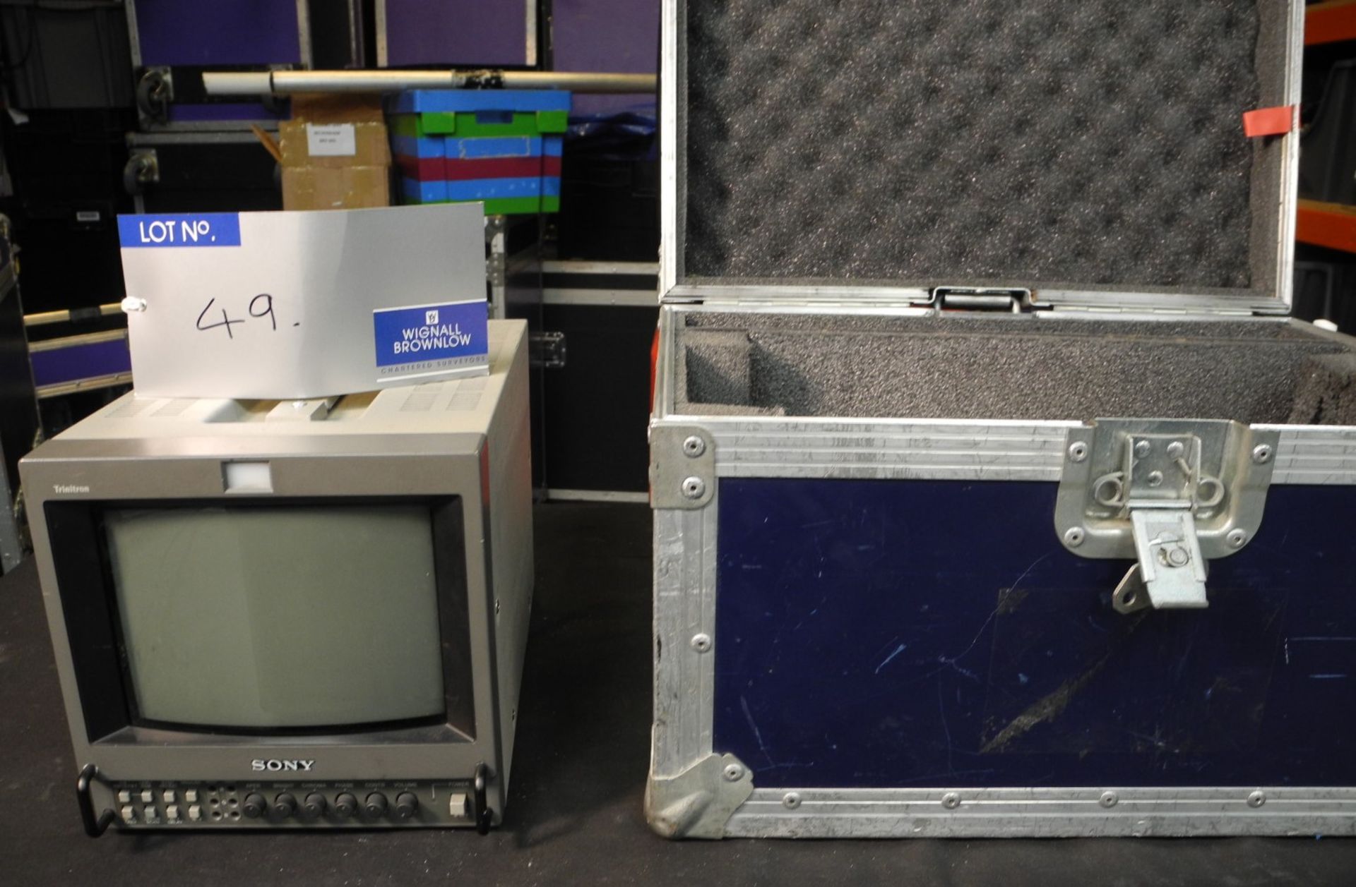 A Sony PVM-9042QM 9in Preview Monitor in flight case with power cable; composite/component inputs, - Image 3 of 3