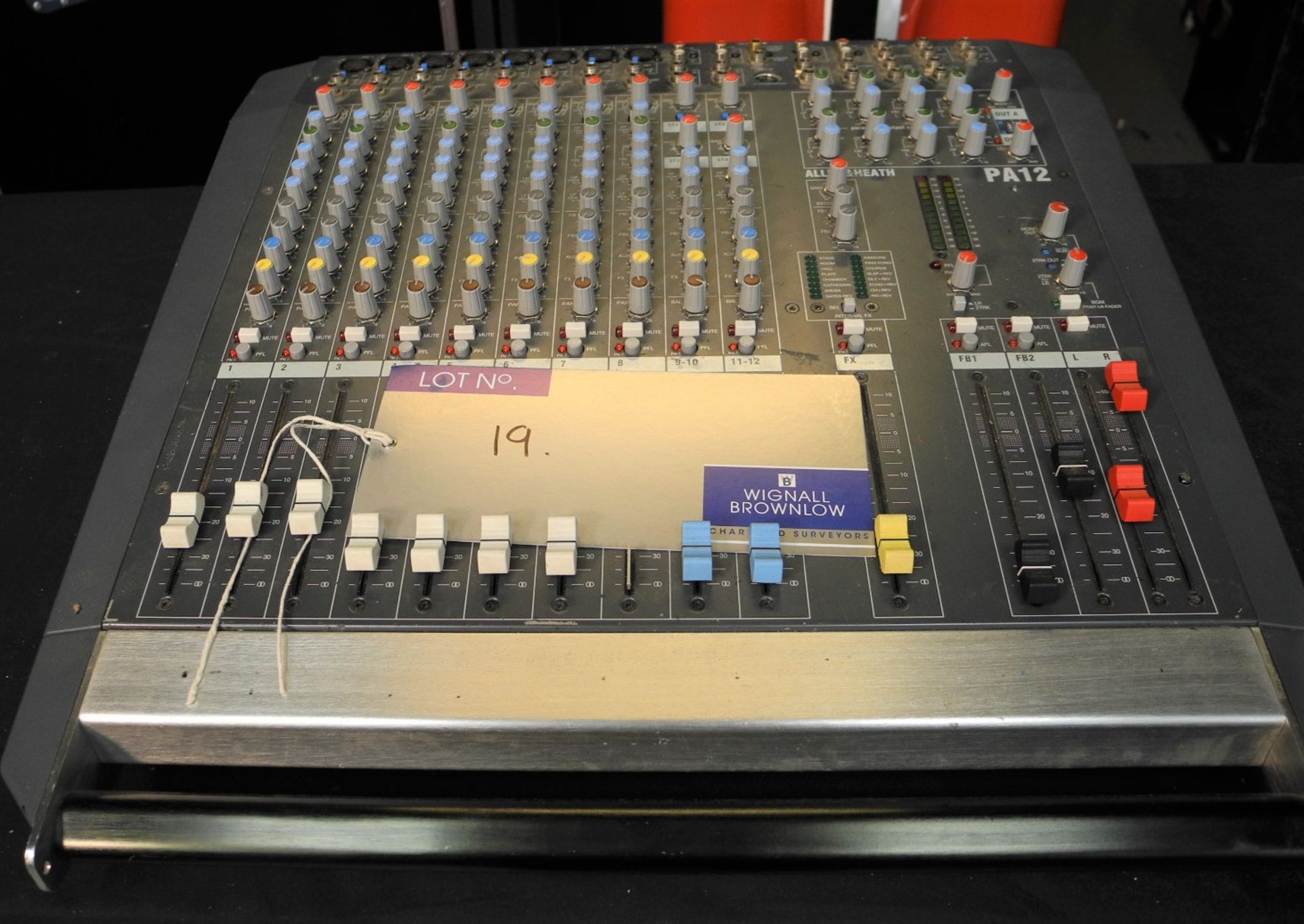 An Allen and Heath PA12 Sound Mixer; 12 in, 2 out, full working order, reasonable condition, one - Image 2 of 2