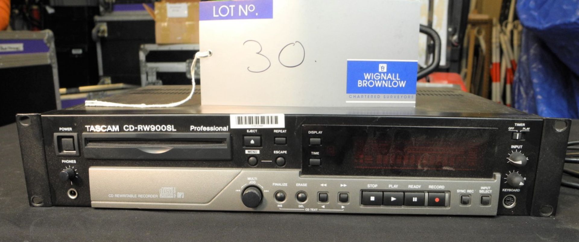 A Tascam CD-RW900SL Professional CD writer with IEC-13A Power Cable, good condition-located at PR