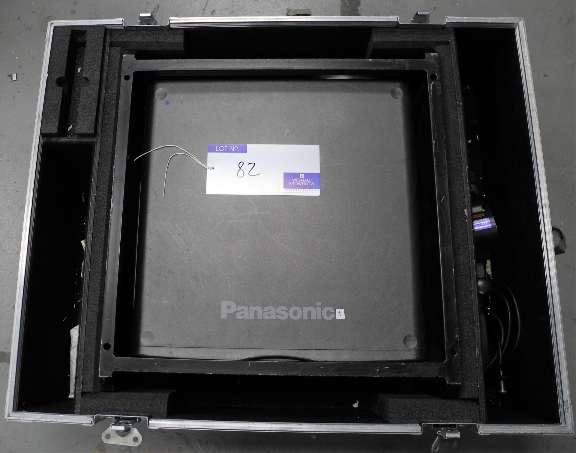 A Panasonic SXGA+ 7000 PT-D7700E-K DLP Projector with hanging frame and bracket, no remote-located - Image 4 of 4