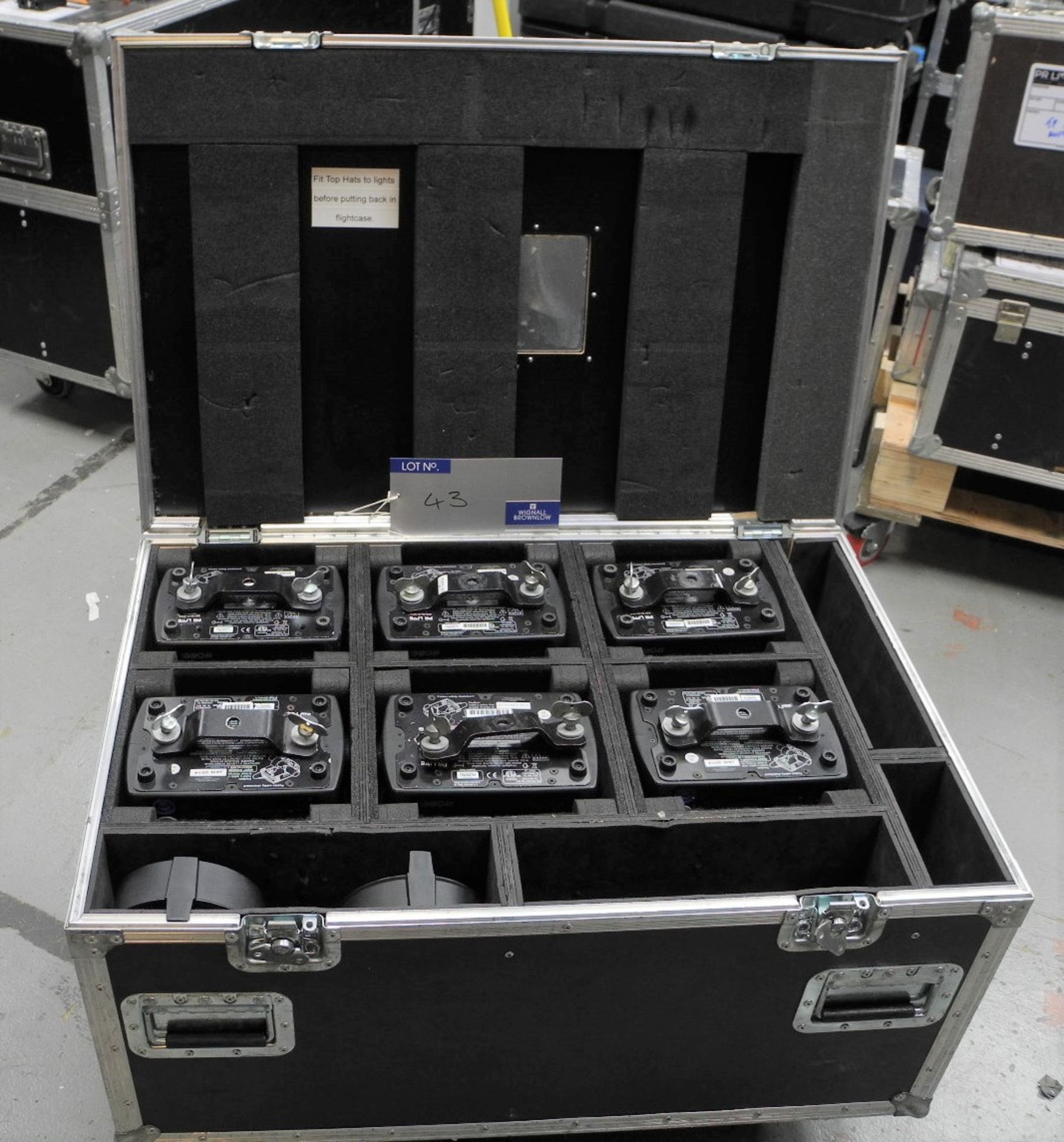 6 Robe Robin 100 LEDBeam Moving Head Beam Light in wheeled flight case with hanging clamp mount, - Image 4 of 4