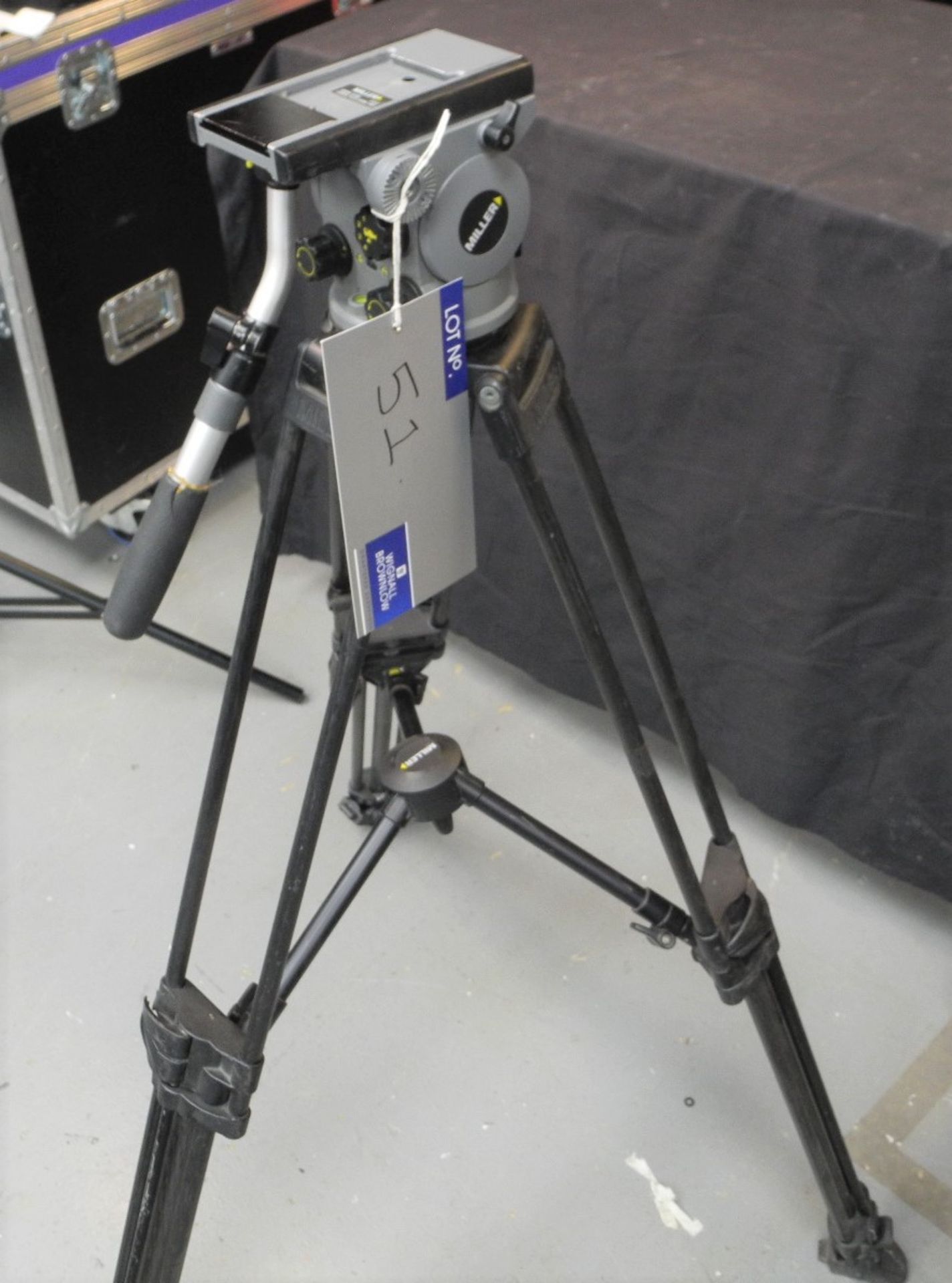 A Miller Arrow Lightweight Camera Tripod, carbon fibre legs, 100mm bowl head, good condition, smooth