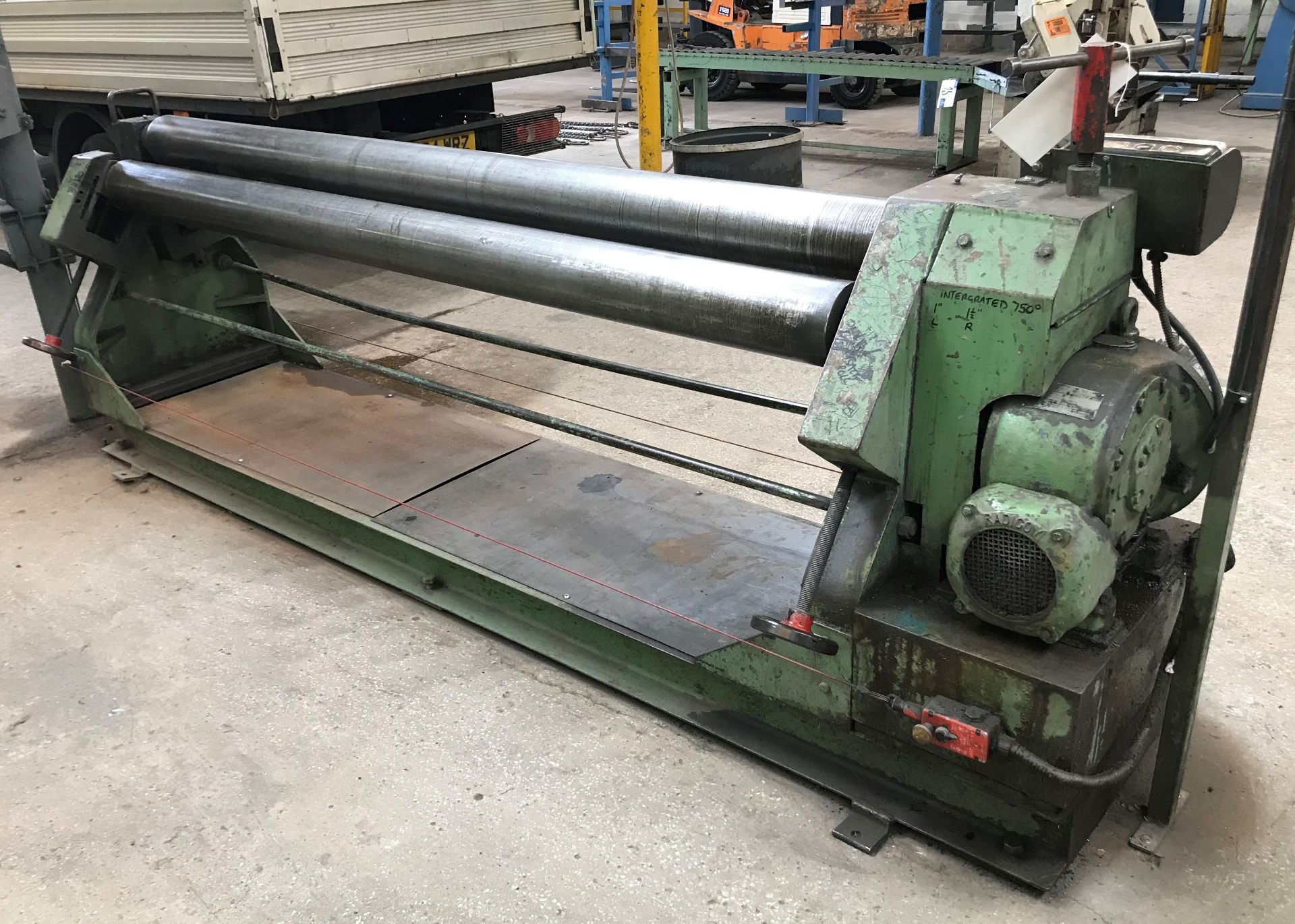 A Set of Powered Triple Bending Rolls, 100in x 6in, 3 phase. - Image 2 of 3