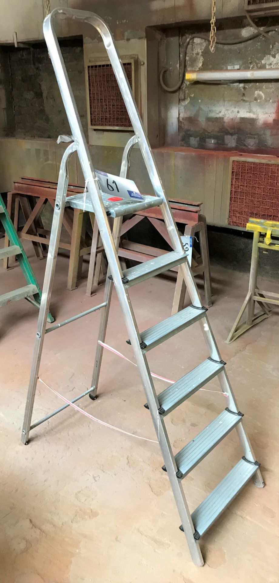 A Set of artub 6 rise Alloy Platform Stepladders.