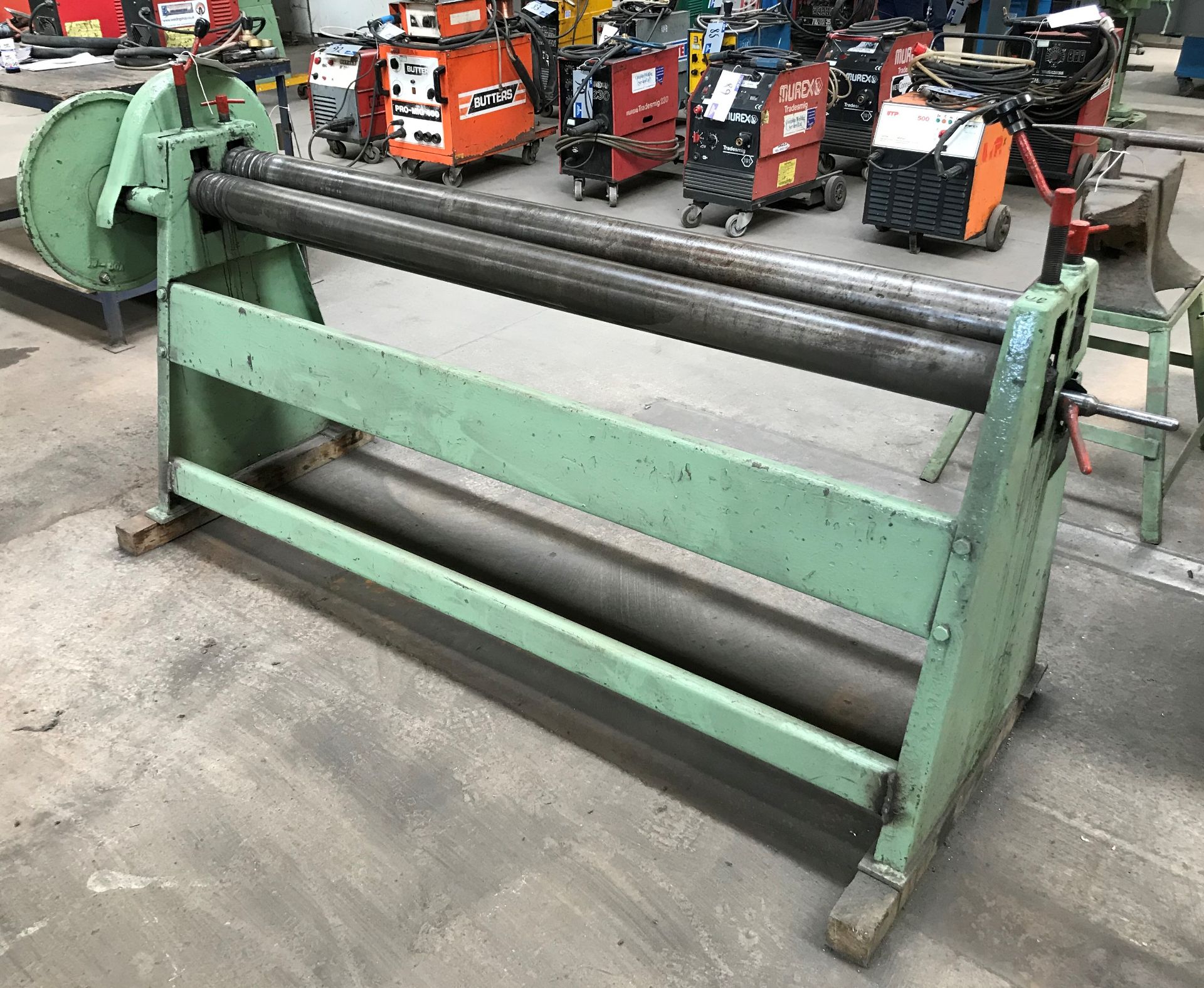 A Set of FJ Edwards Besco Manual Triple Bending Rolls No.66C/20569, 72in x 4in, capacity 73/4EGS.